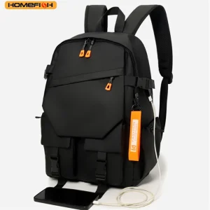 HOMEFISH Luxury Men's Backpack High Quality Laptop Backpack High-capacity Waterproof Travel Bag Fashion School Backpacks for Men